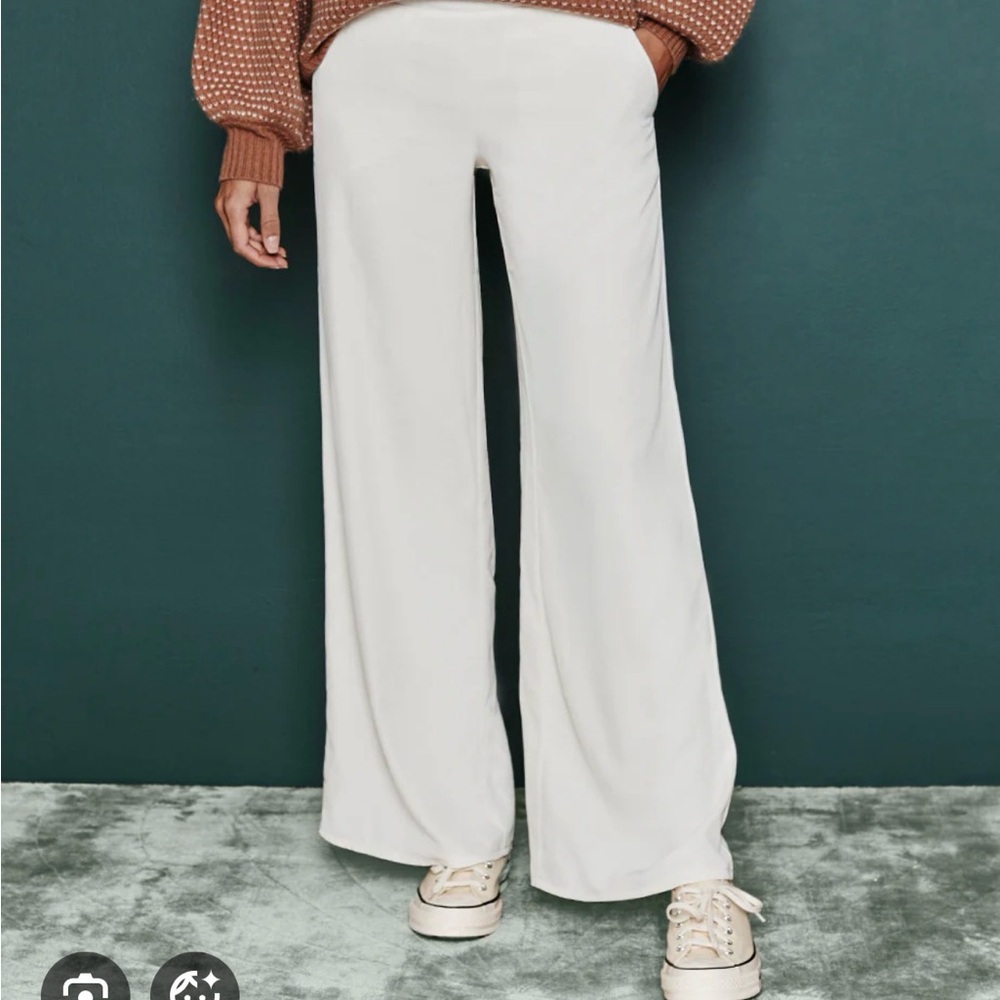 summersalt Cream Wide-Leg Lounge Pants
